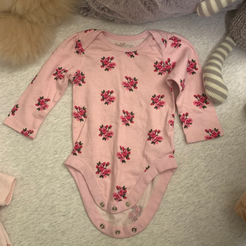 Long Sleeve Flower Onesie